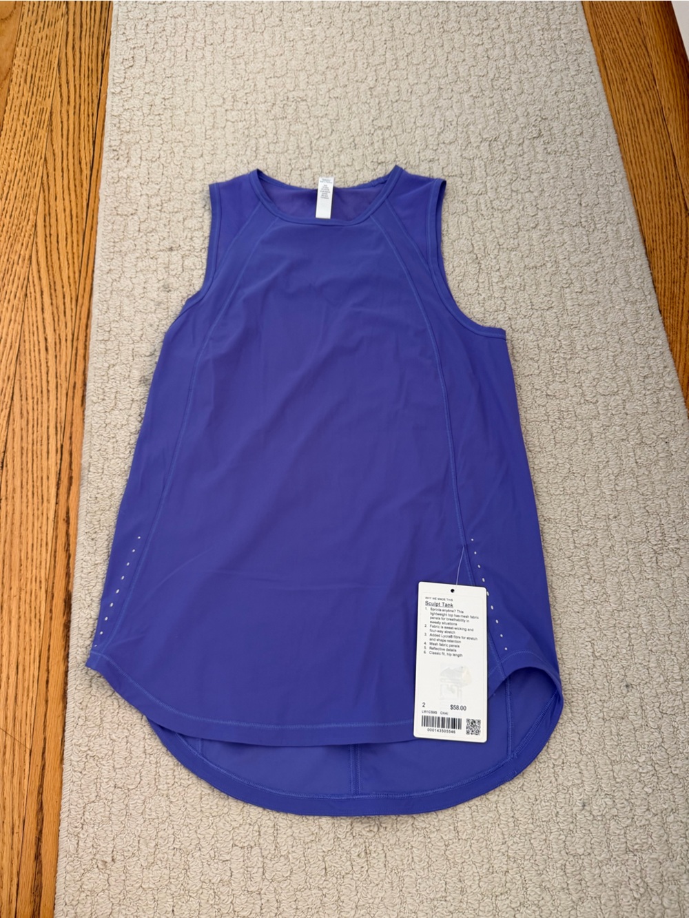 lululemon athletica Purple Strapless Tank Top